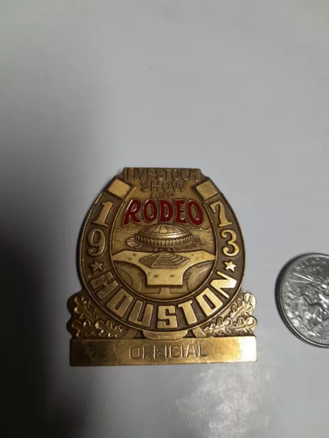 1973 Houston Livestock Show & Rodeo Official Badge/Pin