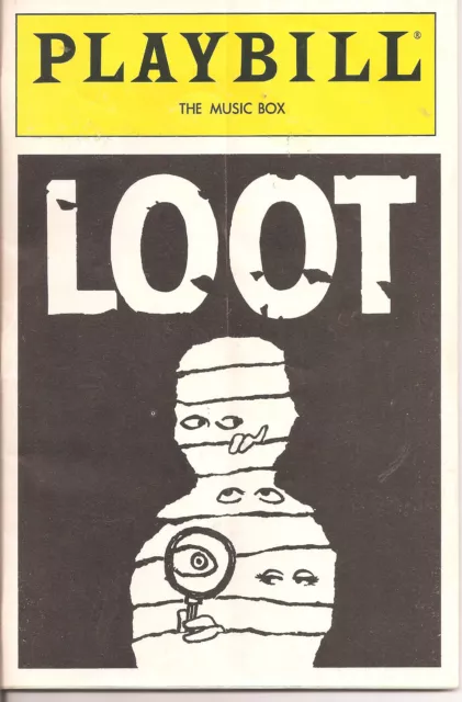 Loot (1986) Rare Playbill, Alec Baldwin & Charles Keating - Music Box Theatre