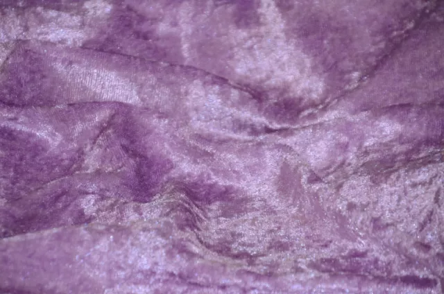 Velvet Panne Crushed Backdrop Velour Stretch Fabric 60" Wide Lilac By The Yard