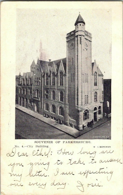 1906. CITY BLDG. PARKERSBURG, WEST VIRGINIA. POSTCARD w16