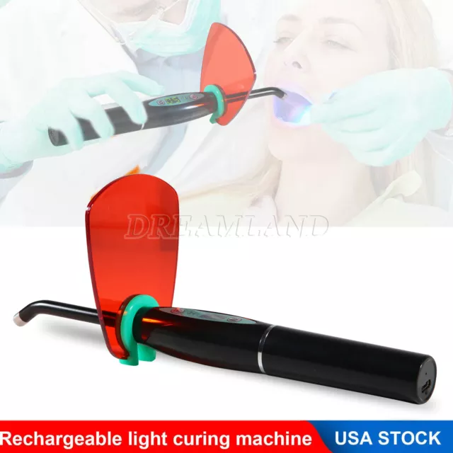 Dental Wireless Cordless LED Curing Light Lamp 2000mw Resin Cure Machine 5W