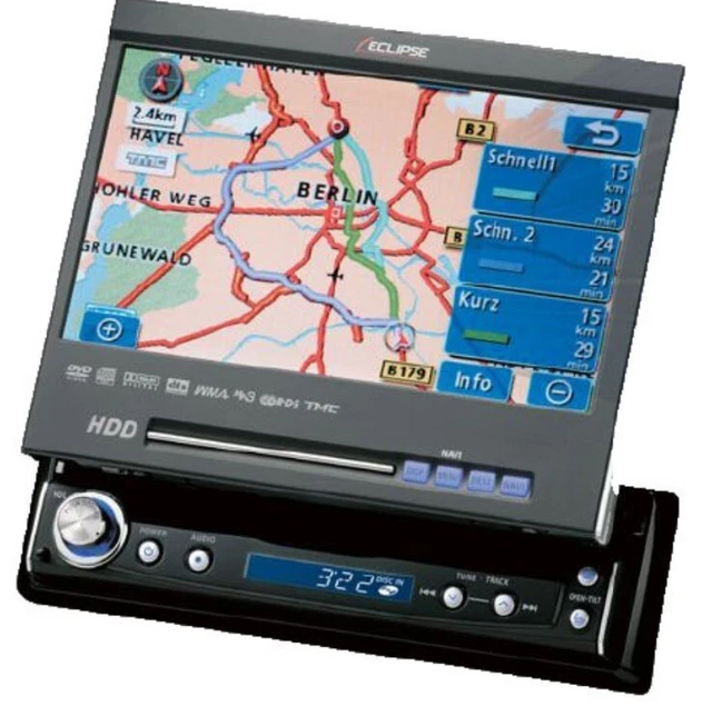 ECLIPSE AVN 8826 GPS Stereo 1 Din Slide Out Screen With DCU105 5.1 £