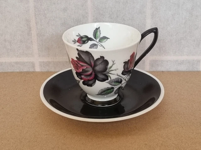 Royal Albert Masquerade Cup And Black Saucer 3