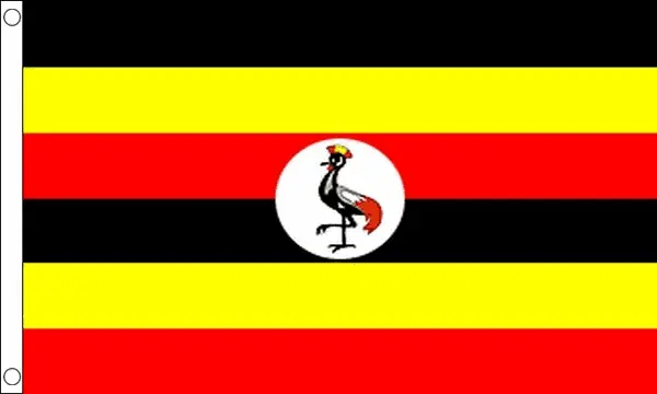 Cortina ataúd bandera nacional de Uganda 8 ft x 5 ft con envío rápido