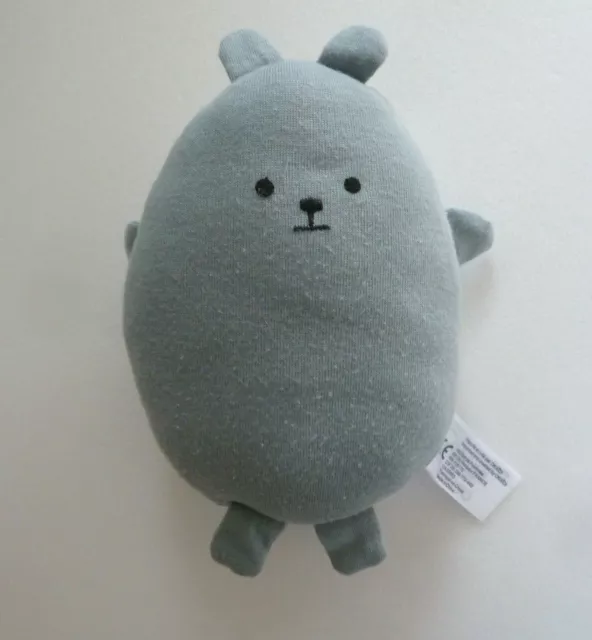 D5. Doudou Obaibi Okaidi Lapin Ovale Gris Bleu Blanc Poche Rond Pouet - Ttbe