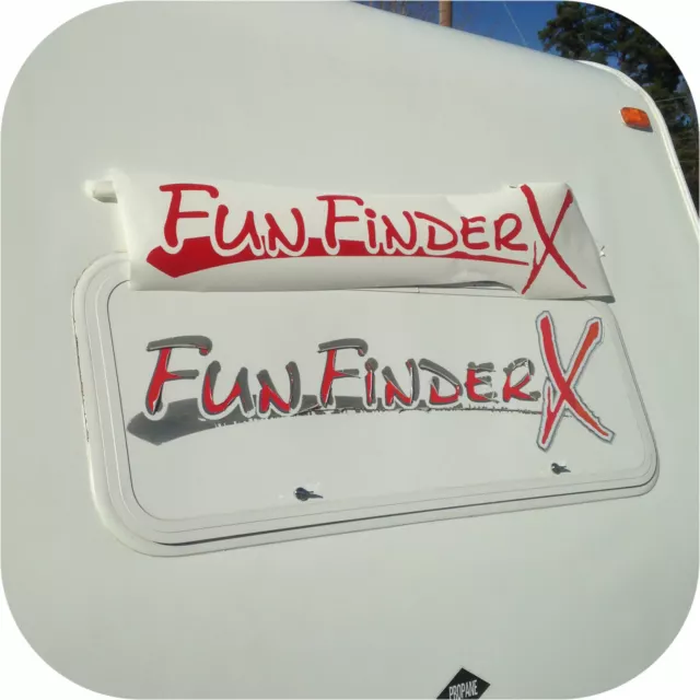 Decals Fun Finder X Camper Tent Travel Trailer Stickers Cruiser RV RED 160 189