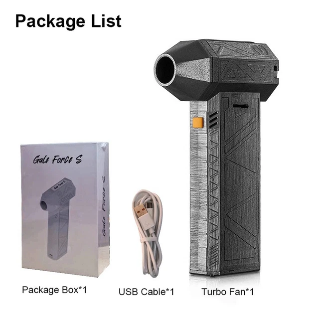 Ventilateur Turbo Portable 130 000 Tr/min Puissant 4 Vitesses De