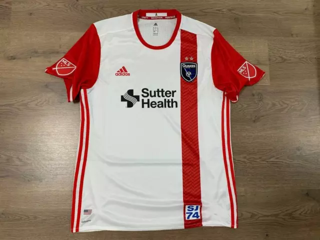 San Jose Erdbeben Mls Usa 2017 Spielerausgabe Ausweg Fussball Shirt Trikot Adidas