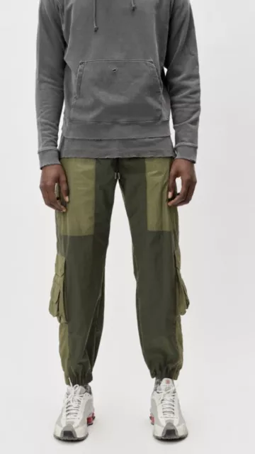 john elliott Paneled nylon cargo pants. 4/XL. $398