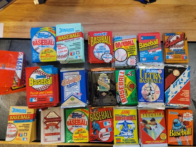 Topps Baseball Cards 200 Vintage Baseball Cards In Old Sealed Wax