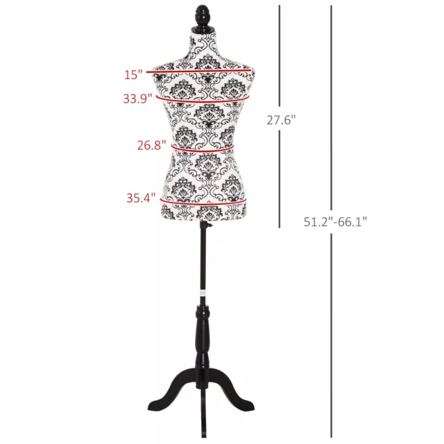 Female Mannequin Dress Form Torso Dressmaker Stand Adjustable 2