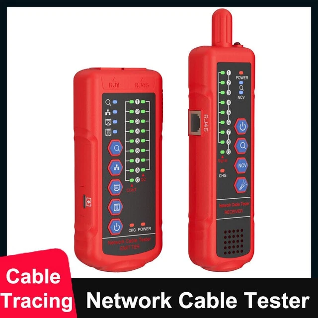 Wire Tracker WT-58D Tester Per Rete Telefonica E Cavi RJ11/RJ45 Con Cuffia - Localizza Interruzioni
