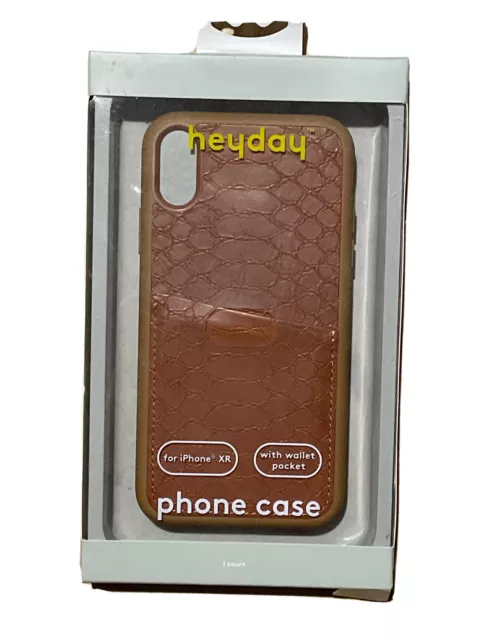 Heyday Faux Leather Phone Case For iPhone XR Tan With Wallet Pocket