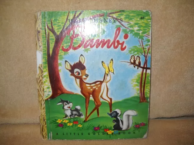Vintage 1948 Walt Disney's BAMBI A Little Golden Book D EDITION~GOOD CONDITION