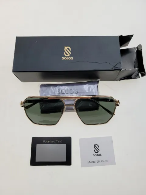 SOJOS Retro Oversized Square Polarized Sunglasses for Women Men Vintage Shades