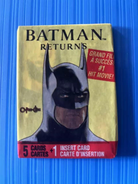 Trading Card Booster Pack - Batman Returns 1992 O-Pee-Chee Wax Pack - New Sealed