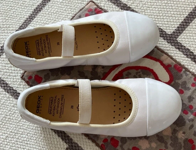Scarpe bianche per ragazza Geox taglia 28 UK 10
