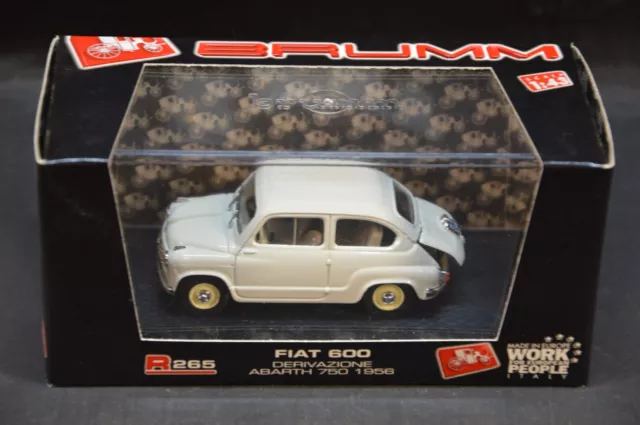 Brumm 1/43 Fiat 600 Jonction Abarth 750 1956 R265 Die Cast Made IN Italy