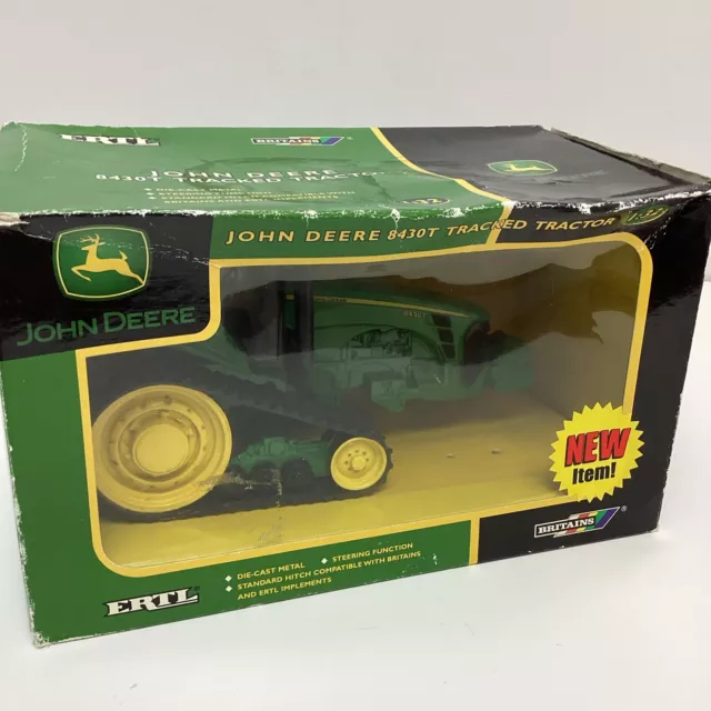 Britains ERTL John Deere 8430T Tracked Tractor , Die-Cast 1:32 Scale Model