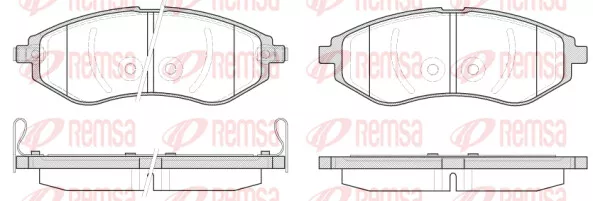 REMSA Plaquettes Bremsbelegsatz Avant Convient pour Chevrolet Aveo / Kalos