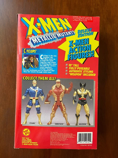 X-Men Metallic Mutants Cyclops 10" 1994 Toy Biz Action Figure 3