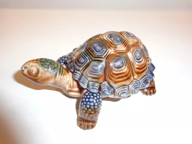 Vintage Wade Porcelain Turtle Tortoise Trinket Box Figurine Made in England VGC