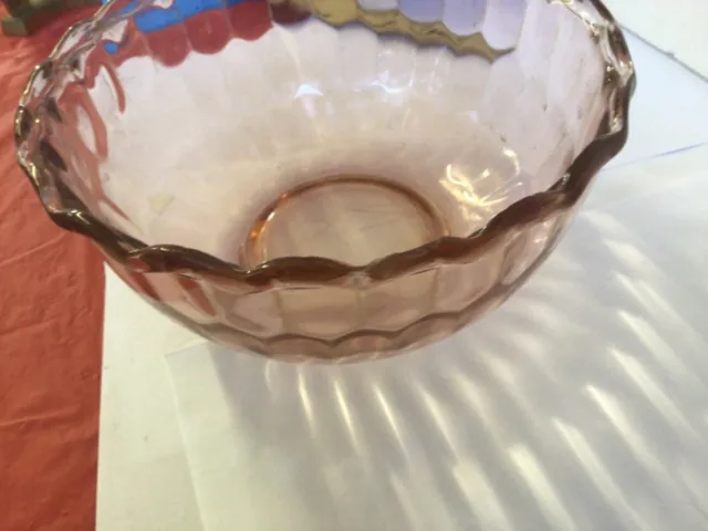 Depression purple glass bowl F-001