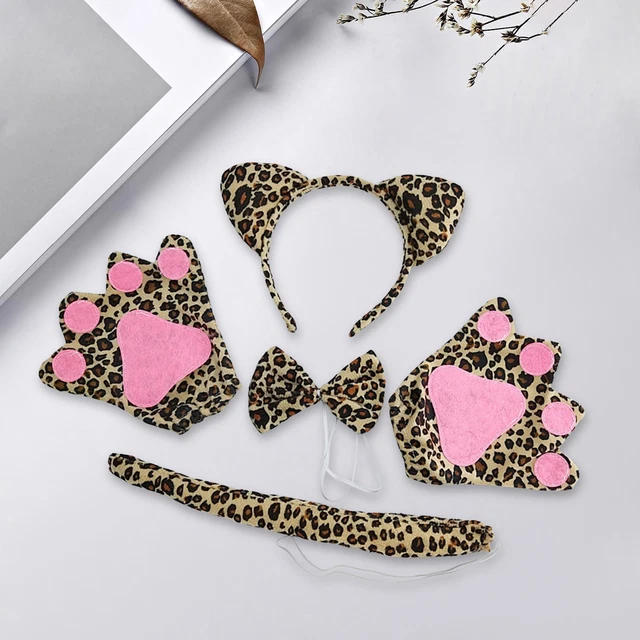 4x Fancy Dress Ears Headband Set for Friends carnival Party Decoration