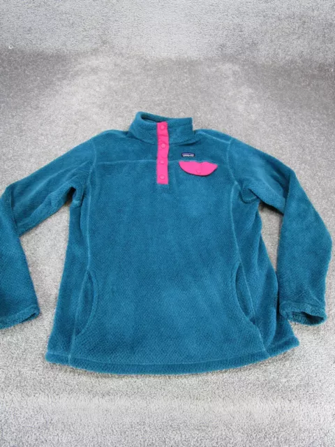 Patagonia Sweater Girls 2Xl Re Tool Snap T Pullover Blue *Stain