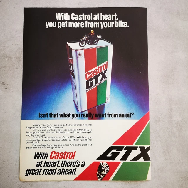 CASTROL GTX OIL Original Magazine Advert Vintage 1980s Vintage Car $11. ...