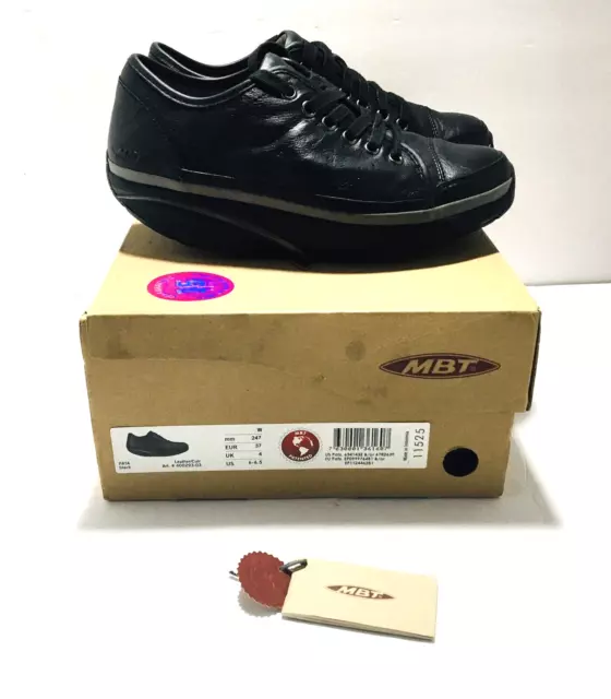 MBT Womens Pata Black Leather 400293-03 Sold Out Everywhere Size 6-6.5 US