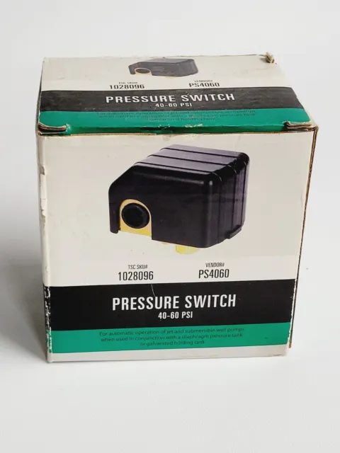 ProPlumber 40/60-PSI Plastic/Steel Pressure Switch PPS4060 - Brand New !