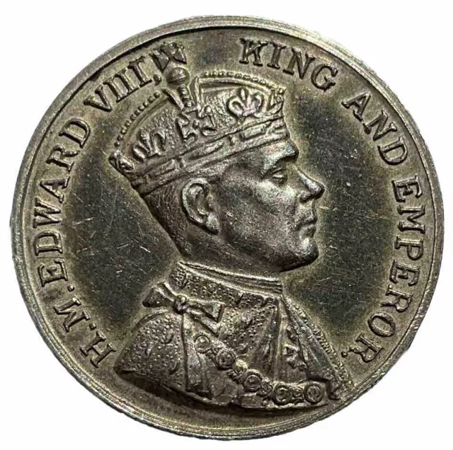 England - Coronation Medallion - Edward VIII 1937 - In Silver.