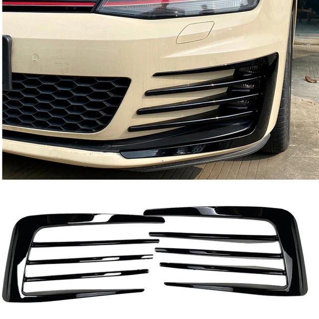 2 pz fendinebbia anteriore finitura griglia sfiato aria per VW Golf 7 GTI 2013-16 nero lucido