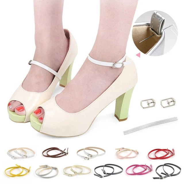 Cinturino per scarpe donna tacchi decorazione scarpe cinturino in metallo fibbie cintura elegante