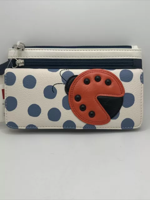 Relic Women’s Wallet Zip Ladybug And Polka Dots Brand New With Tags