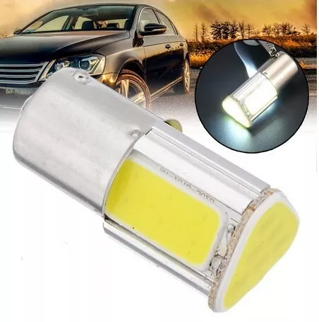 1 ampoule LED BA15S P21W COB 1156 BLANC Voiture Feux de Jour Recul Veilleuses