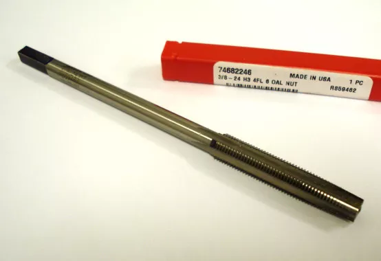 Jarvis Nut Tap 3/8-24 H3 4FL HSS Bright UNF 6" OAL USA