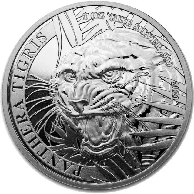 1 oz Silber Laos Tiger 500 KIP Panthera Tigris 2021 BU