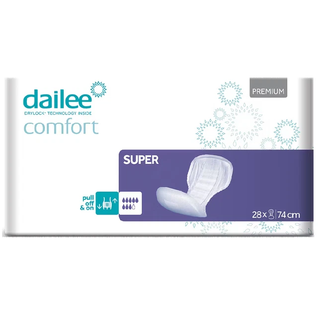 Dailee Comfort Premium Super XL Anatomic Pads, 28 Stück, blitz UPS