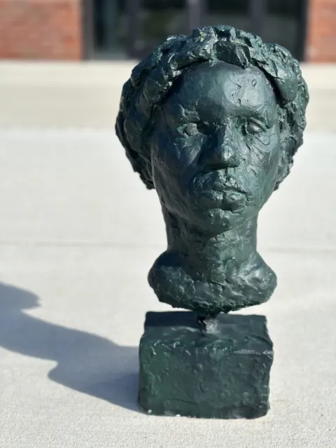 1940s Plaster Bust Female Sculpture African American Woman