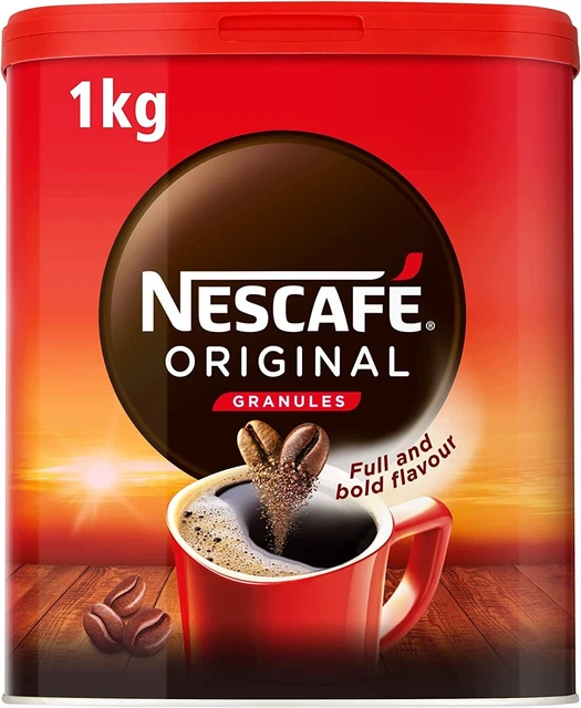 NESCAFE ORIGINAL INSTANT Coffee Granules 1kg Tin Approx 555 Cups £25.