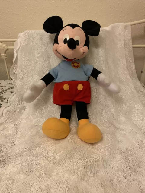 1988 Talking Mickey Mouse. Pull String. Playskool 22". Works Well
