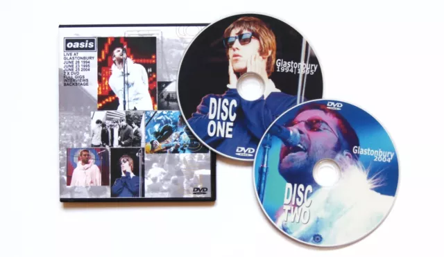 OASIS : GLASTONBURY: Complete  1994 | 1995 | 2004  live 2 x DVD