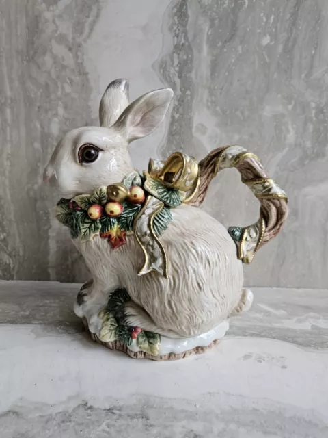 Fitz and Floyd 1996 Woodland Rabbit Teapot