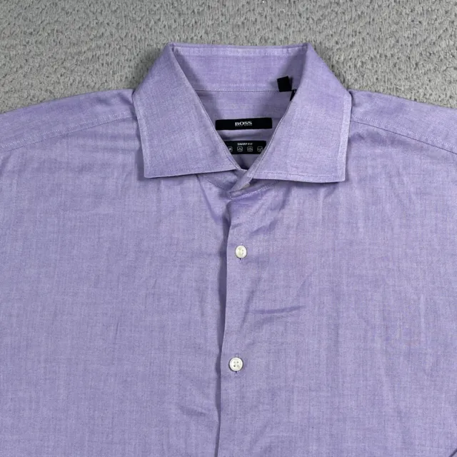 Boss Hugo Boss Shirt Mens 16.5-34/35 Sharp Fit Button Up Long Sleeve Casual