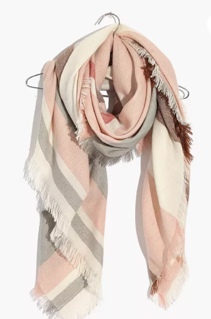 MADEWELL H4544  Accessories Colorblock Multicolor Long Knit Blanket Scarf OS