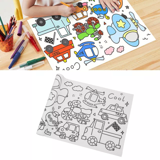 Rouleau de papier à colorier pour enfants Affiche à colorier pour  tout-petits Dessin collant Dessin d'art bricolage 