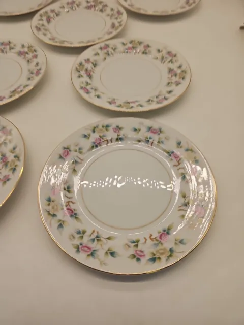 Vintage Noritake Rose Lace China,Japan #5041 Desert Plates 6-1/2" Lot Of 8