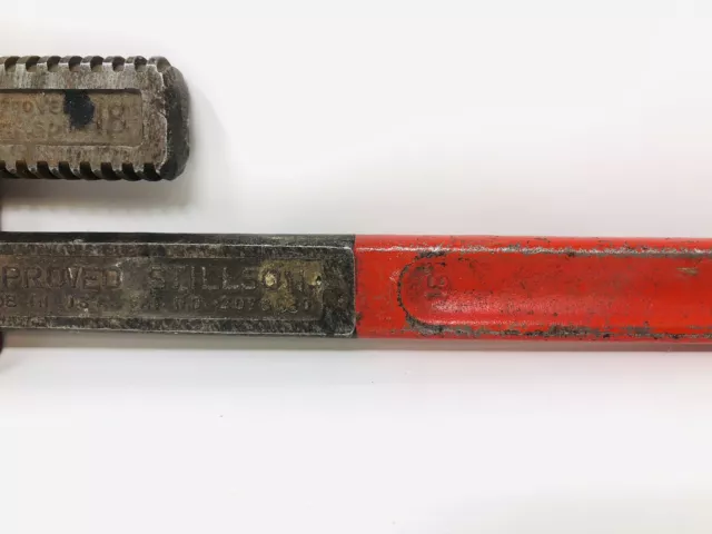 Vintage Improved Stillson Pipe Wrench 18" Made in USA OA22 3